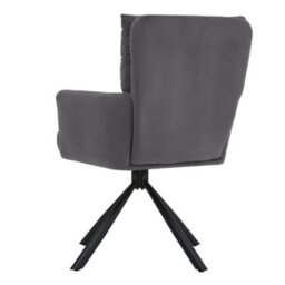 Thehotsale Grey Modern Upholstered Swivel Armchair With Legs 94Cm H - thumbnail 5