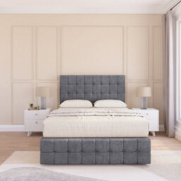 "Sloomy 4Ft6 Berlin Divan Bed Base Armour Coinston ,4 Drawers, 12"" Footboard & 54"" Floor Standing Headboard - Double" - thumbnail 2