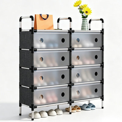 5  Tier Cabinet Storage Organiser Shoe Rack Stand Holder W/ Dust-Proof Cover - image 1