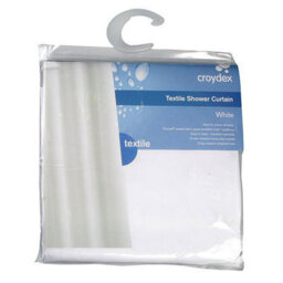 Luxury Shower Curtain White One Colour (One Size)