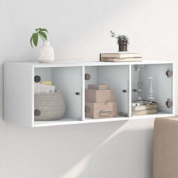 Walplus Wall Cabinet With Glass Doors White 102X37X35 Cm