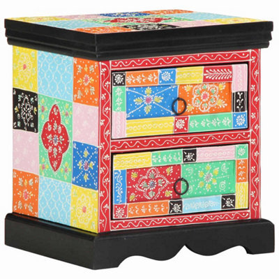 Berkfield Modern Bedside Cabinet 2 Pcs Multicolour 40X35X45 Cm Engineered Wood - image 1