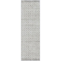 Livabliss Roma-Modern White Grey Charcoal Living Dining Bedroom Rug 80 X 220 Cm Easy Care, Non Shedding - thumbnail 1
