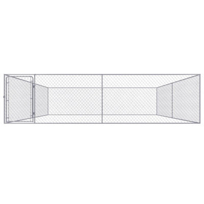 Berkfield Durable Outdoor Dog Kennel Galvanised Steel 4X4X1 M - image 1