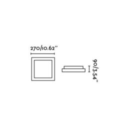 Luminosa Lighting Luminosa Tola 1 Light Small Square Bathroom Flush Ceiling Light Aluminium, White Ip44, E27 - thumbnail 4