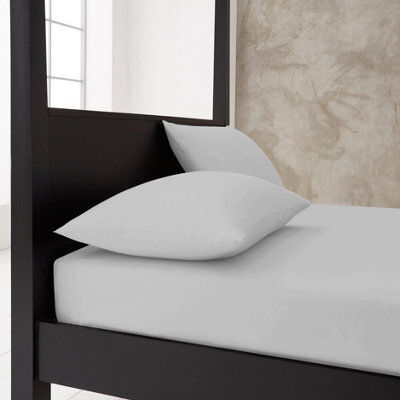 Gaveno Cavailia Percale Deep Ftd Sheet Super King Silver