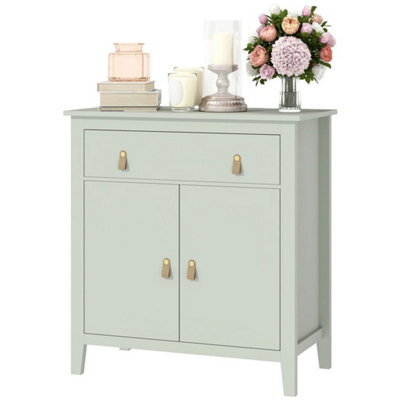 Sideboard With Drawer, Adjustable Shelf For Living Room, Light Green - image 1