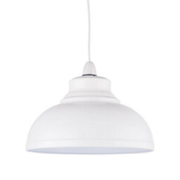 First Choice Lighting Set Of 2 Domed - Cream Easy Fit Metal Pendant Shades - thumbnail 2