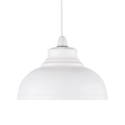 First Choice Lighting Set Of 2 Domed - Cream Easy Fit Metal Pendant Shades - thumbnail 3