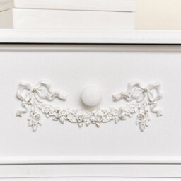 Melody Maison Antique White 7 Drawer Chest Of Drawers - Pays Blanc Range - thumbnail 4