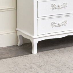 Melody Maison Antique White 7 Drawer Chest Of Drawers - Pays Blanc Range - thumbnail 7