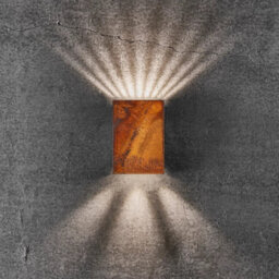 Nordlux Fold Outdoor Corten Wall Light Coastal/marine Safe Brown,mains Led