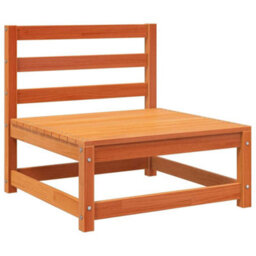 Berkfield Garden Sofa With Footstool 2-Seater Wax Brown Solid Wood Pine - thumbnail 7