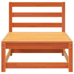 Berkfield Garden Sofa With Footstool 2-Seater Wax Brown Solid Wood Pine - thumbnail 8