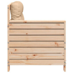 Walplus Outdoor Indoor Garden Armrest Sofa With Cushiona For Patio Balcony Poolside Furniture Solid Wood Pine - thumbnail 4