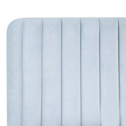 Beliani Bed Velvet Lunan 180 X 200 Cm (Eu Super King) Light Blue - thumbnail 7