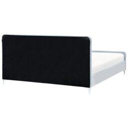 Beliani Bed Velvet Lunan 180 X 200 Cm (Eu Super King) Light Blue - thumbnail 6