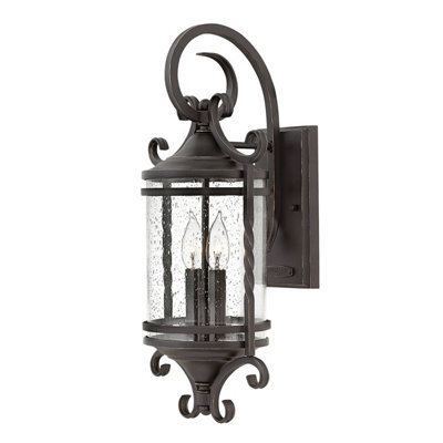 Luminosa Lighting Elstead Hinkley Casa Outdoor 2 Light Wall Lantern Olde Black Ip44 - image 1
