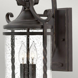 Luminosa Lighting Elstead Hinkley Casa Outdoor 2 Light Wall Lantern Olde Black Ip44 - thumbnail 4