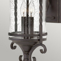 Luminosa Lighting Elstead Hinkley Casa Outdoor 2 Light Wall Lantern Olde Black Ip44 - thumbnail 3