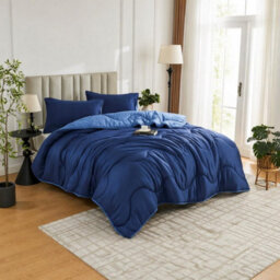 Dyzi 10.5 Tog Supersoft Microfibre Duvet Coverless Or Covered Set - Blue - Single - thumbnail 2