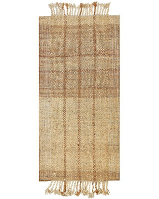 Wyld And Coco Naturaweave Handwoven Jute Area Rug 80 X 150 Cm Beige Fringed - image 1