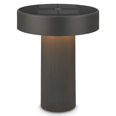 Briloner Solar Table Lamp Rechargeable Garden Light Dimmable Outdoor Camping Light Touch Control Anthracite - image 1