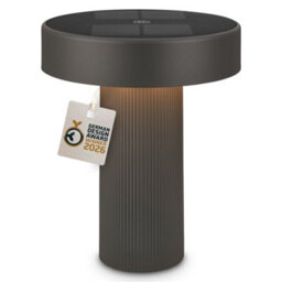 Briloner Solar Table Lamp Rechargeable Garden Light Dimmable Outdoor Camping Light Touch Control Anthracite - thumbnail 2
