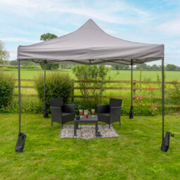 Jack Stonehouse Pop Up 3X3 Gazebo Without Sides Light Grey - thumbnail 2