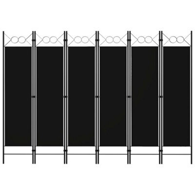 Vidaxl 6-Panel Room Divider Black 240X180 Cm Room Dividers - image 1