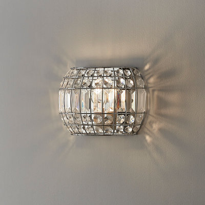GoodHome Digya Contemporary Chrome Effect Wall Light - image 1