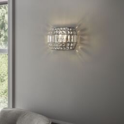 GoodHome Digya Contemporary Chrome Effect Wall Light - thumbnail 2