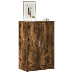 Berkfield Elegant Shoe Cabinet Smoked Oak 60X35X92 Cm Engineered Wood - thumbnail 3