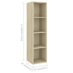 Berkfield 2 Piece Tv Cabinet Set Sonoma Oak Engineered Wood - thumbnail 7