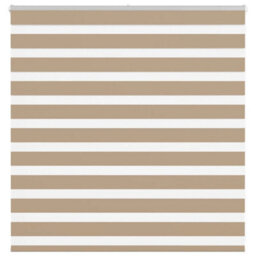 Berkfield Zebra Blind Sand Brown 140X100 Cm Fabric Width 135.9 Cm Polyester - thumbnail 1