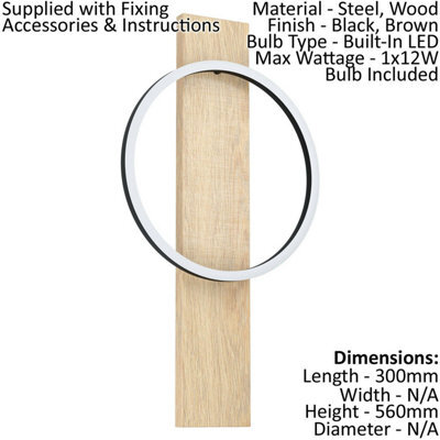Stylish Black And Brown Wall Flush Ceiling Light With White Plastic Shade And Led Bulb - image 1
