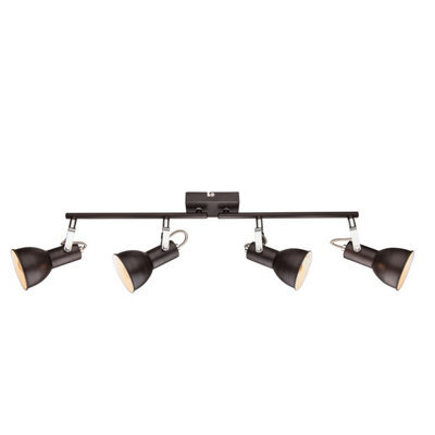 Luminosa Lighting Luminosa Fargo Ceiling Spotlight Bar Brown 4X E14 - image 1