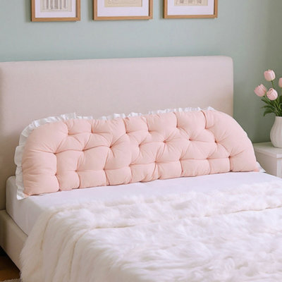 Living And Home Light Pink Upholstered Headboard Pillow, 180Cm Wide (W X 10Cm), D X 50Cm High. - image 1