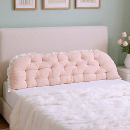 Living And Home Light Pink Upholstered Headboard Pillow, 180Cm Wide (W X 10Cm), D X 50Cm High.