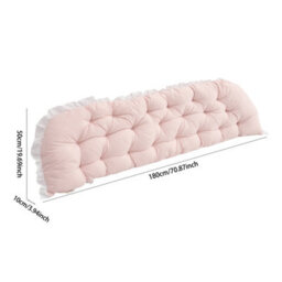 Living And Home Light Pink Upholstered Headboard Pillow, 180Cm Wide (W X 10Cm), D X 50Cm High. - thumbnail 9