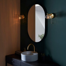 Luminosa Lighting Luminosa Oristano Bathroom Glass Wall Lamp, Satin Brass Plate, Ribbed Glass, Ip44 - thumbnail 3