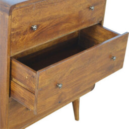 Wyld Haus Ostuni Curved Mango Wood Chestnut 3-Drawer Chest - thumbnail 8