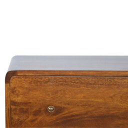 Wyld Haus Ostuni Curved Mango Wood Chestnut 3-Drawer Chest - thumbnail 5