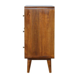 Wyld Haus Ostuni Curved Mango Wood Chestnut 3-Drawer Chest - thumbnail 7