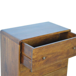 Wyld Haus Ostuni Curved Mango Wood Chestnut 3-Drawer Chest - thumbnail 6