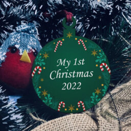 Red Ocean My 1St Christmas Gift Hanging Wooden Babys 1St Christmas Tree Decoration Keepsake
