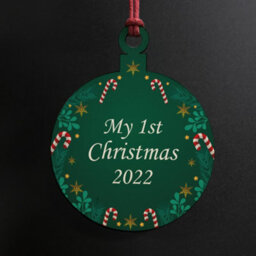 Red Ocean My 1St Christmas Gift Hanging Wooden Babys 1St Christmas Tree Decoration Keepsake - thumbnail 2