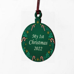 Red Ocean My 1St Christmas Gift Hanging Wooden Babys 1St Christmas Tree Decoration Keepsake - thumbnail 6