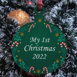 Red Ocean My 1St Christmas Gift Hanging Wooden Babys 1St Christmas Tree Decoration Keepsake - thumbnail 3