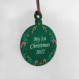 Red Ocean My 1St Christmas Gift Hanging Wooden Babys 1St Christmas Tree Decoration Keepsake - thumbnail 4